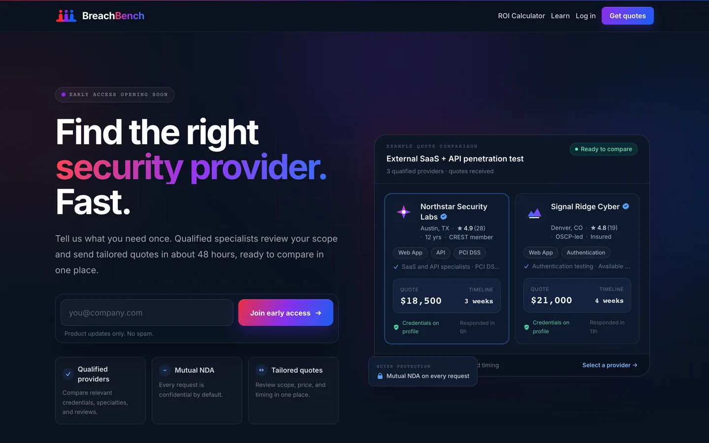BreachBench — a marketplace for cybersecurity services