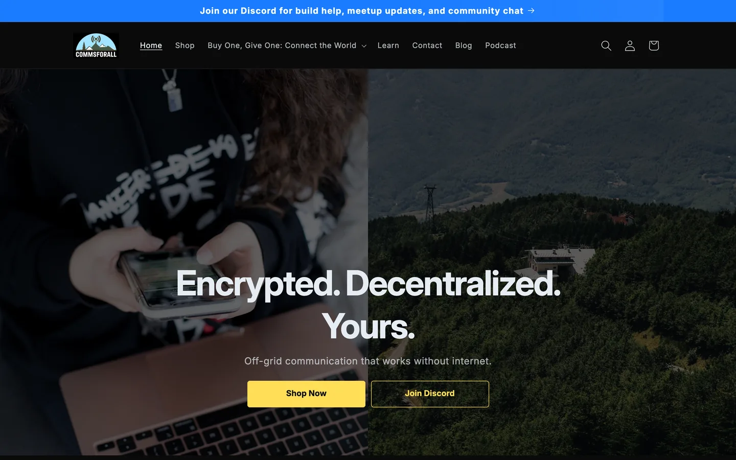 CommsForAll — off-grid mesh radio community